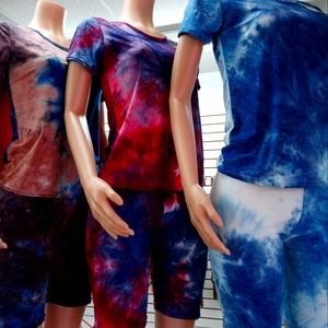 Two piece tie dye short set